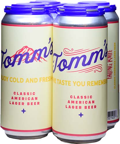 Falling Knife Brewing Tomms Classic American Lager 4 Pk Cans