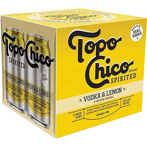 Topo Chico Spirits Vodka Lemon 4pk
