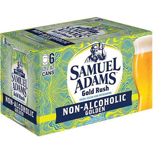 Just In:sam Adams Gold Rush Non-alcoholic Lager 6 Pack 12 Oz Cans