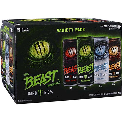 Just In:monster The Beast Unleashed Variety Pack 12 Pack 12 Oz Cans