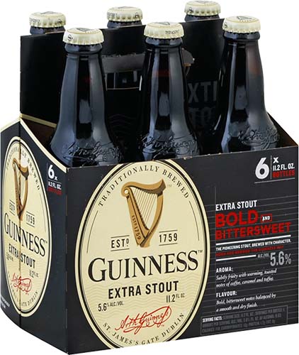 Guinness Extra Stout 6pk B 12oz