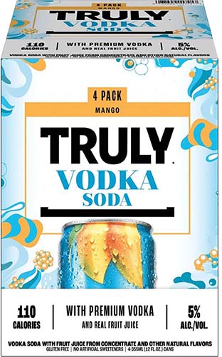 Truly Vodka Soda Mango 4 Pack