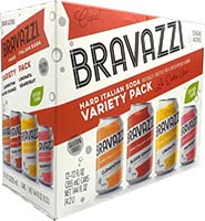 Bravazzi Italian Hard Soda Variety 12oz Can 12pk