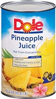 Dole Pineapple Juice 6 Pk  8 Oz Cans