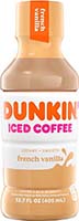 Dunkin French Vanilla Iced Coffee 14oz