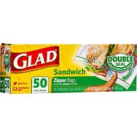 Glad Zipper Sandwich Bags 50.00 Ct Is Out Of Stock