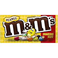 M&ms:chocolate Candy With Peanut, King Size 3.27 Oz