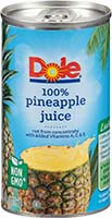 Dole 100% Pineapple Juice 6oz Single Can