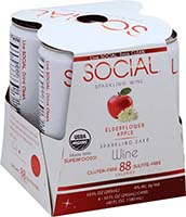 Social Spark Sake Elderflower Apple