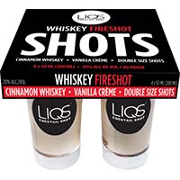 Liqs Whiskey Fire Shot 4pk 50ml