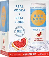 High Noon Grapefruit Vodka Soda 4pk