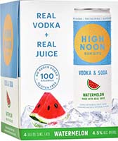 High Noon Watermelon Vodka & Soda 4pk Cn