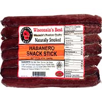 Wisconsin Sausage Sticks Habanero