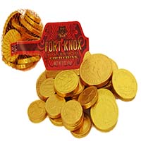 Fort Knox Chocolate Gold Coins Mesh Bag 2oz
