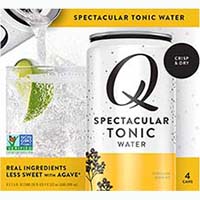 Q Drinks Tonic Water Slim Can 4pk/7.5z