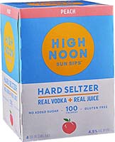 High Noon Peach Vodka Soda 4pk