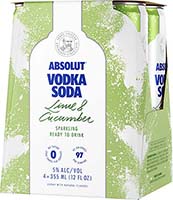 Absolut Can Lime & Cucumber 4pk
