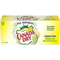 Canada Dry Seltzer Lemon Lime 12pk Can