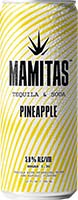 Mamitas Pineapple Tequila Soda 4pk C 12oz