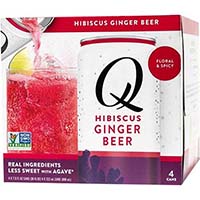 Q Drinks Hibiscus Ginger Beer Can 4pk7.5