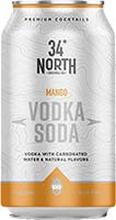 (discontinued) 34 North Mango Vodka Soda 4pk 12oz
