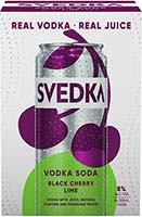 Svedka Black Cherry Lime Vodka Soda Ready To Drink Cocktail
