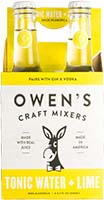Owens Tonic Water Lime 4pk