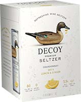 Decoy Premium Seltzer Chardonnay With Lemon & Ginger