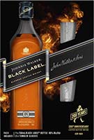 Johnnie Walker Black Label Scotch With Two Glasses