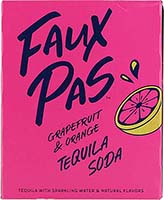 Faux Pas Tequila Grapefruit Soda 4pk