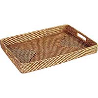 Large Brown Woven Tray