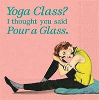Napkin - Yoga Class Pour A Glass