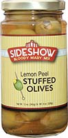 Sideshow Bloody Mary Lemon Peel Stuffed Olives  12 Oz