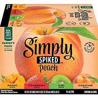 Simply Spiked Peach Seltzer Variety 12pk