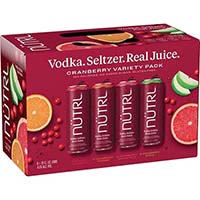 Nutrl Vodka Seltzer Cranberry Variety 8 Pk Cans