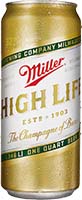 Miller High Life American Lager Beer Single Can