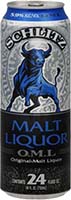 Schlitz Malt Liqour Blue/red/gold Bull