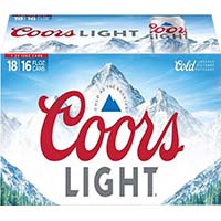Coors Light 18 Pk 16oz Cans