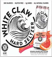 white claw ruby grapefruit hard seltzer  6pk can