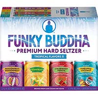 Funky Buddha Premium Hard Seltzer Tropical Variety Pack Spiked Sparkling Water Cans