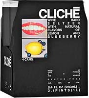 Cliche Lemon/blbry Seltzer 4pk