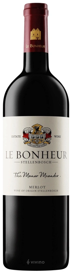 Le Bonheur  The Manor Meander  Merlot  Stellenbosch  South Africa