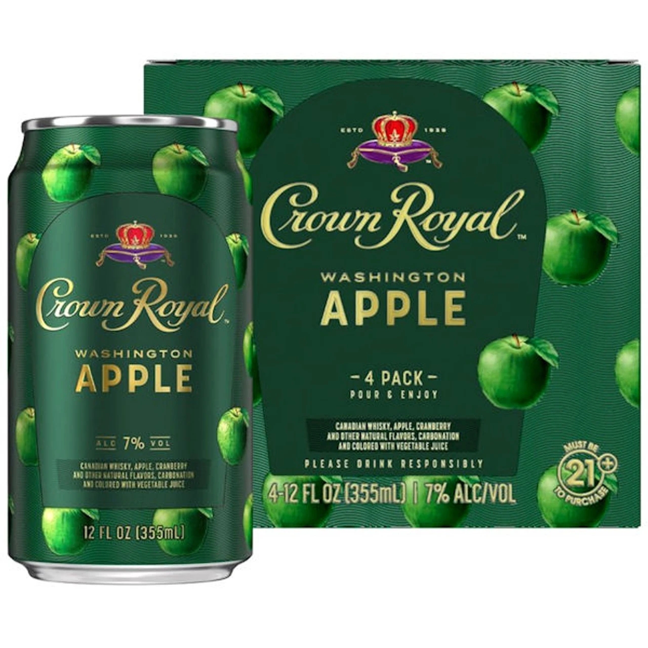 Crown Royal Rtd Apple 4pk 12oz Can 14