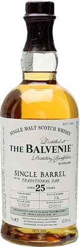 The Balvenie Single Barrel 25 Year Old Single Malt Scotch Whiskey