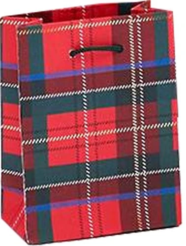 Plaid Holiday Wine Bag