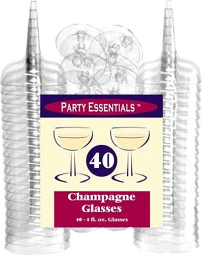 Champagne Flute Pet 40pk/4oz