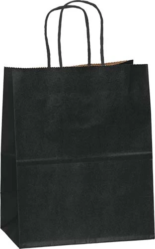 Gift Bag True Black Kraft Window