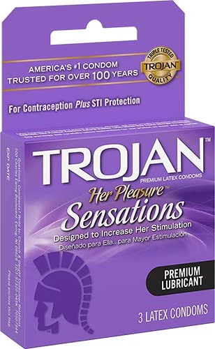 Trojan Condoms:sensations Premium Lubricated 3.00 Ct