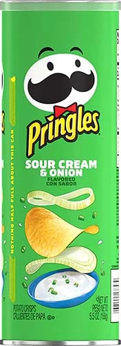 Pringles Sour Cream & Onion Flavored Potato Crisps 7.05 Oz