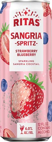 Ritas Sangria Spritz Strawberry Blueberry Sparkling Sangria Cocktail Can